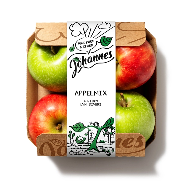 Branding by Banding example on apples