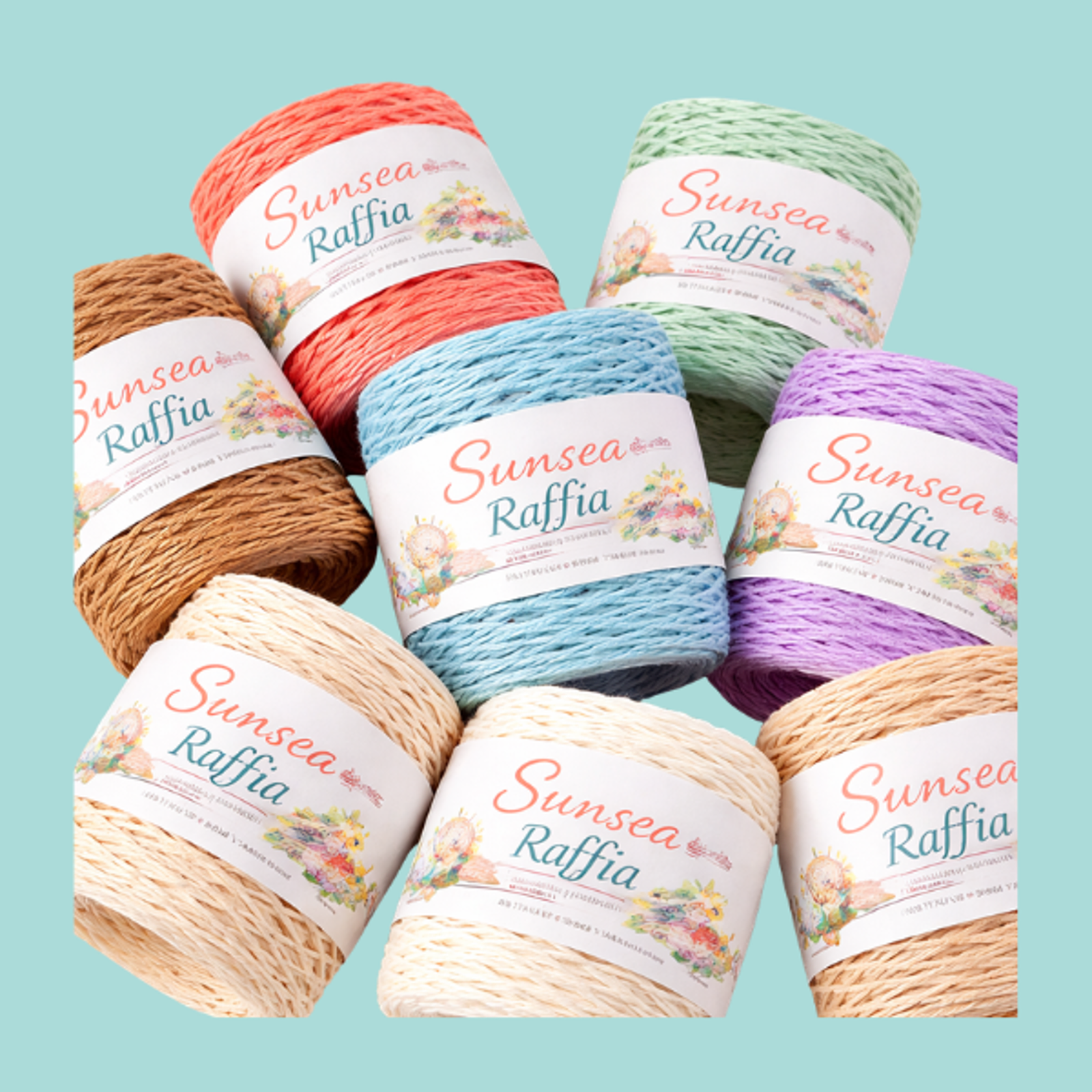 Compilation of banded towels with branding