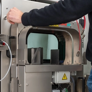 Banding machine in use Banding machine in use