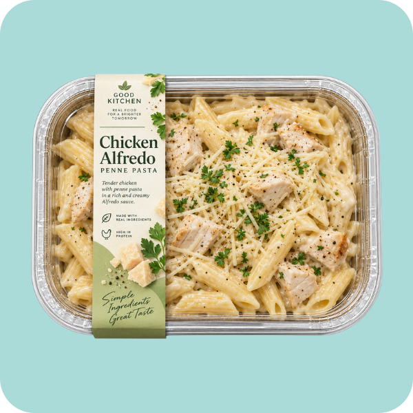 Banded ready-made meal packaging